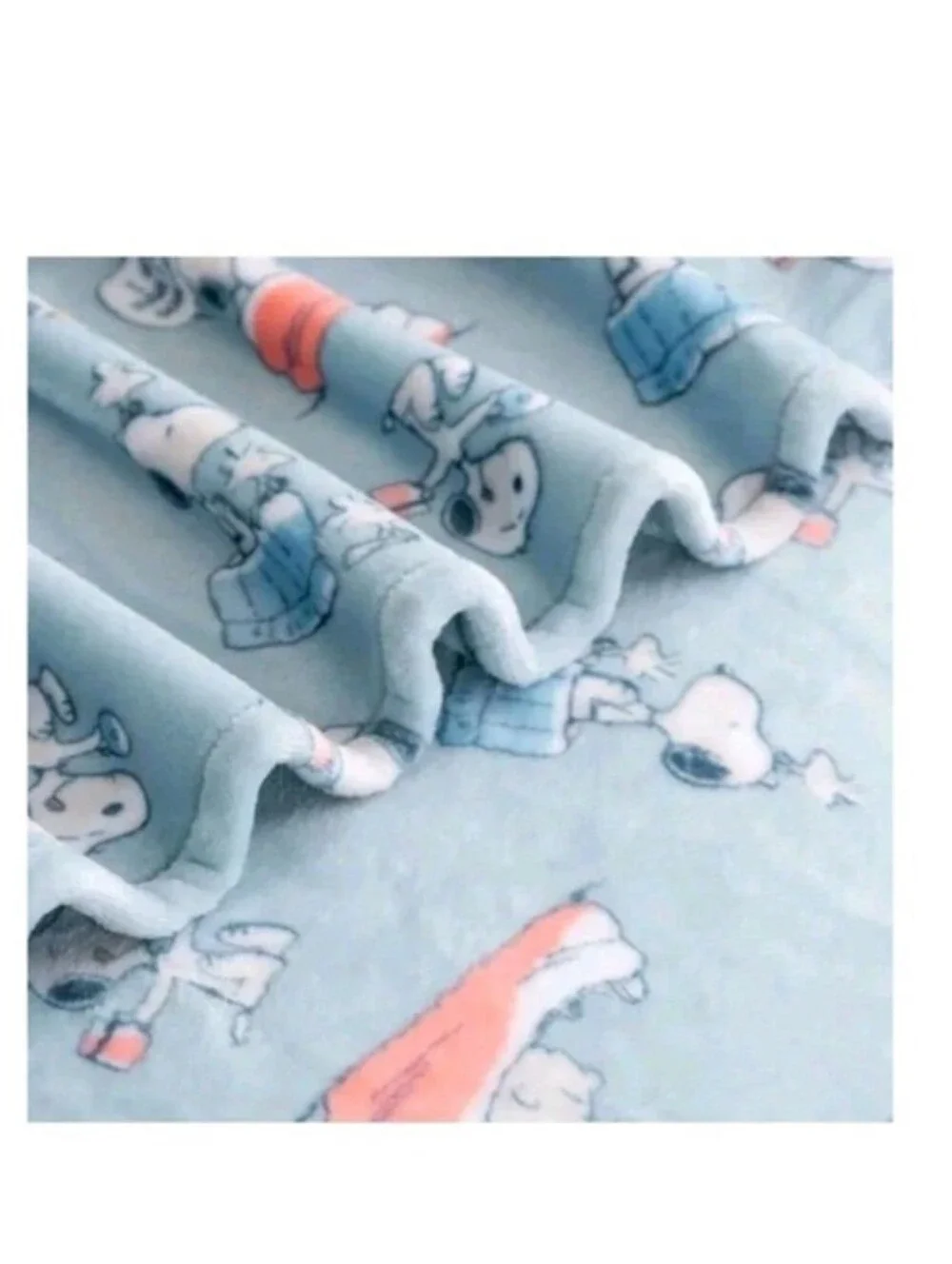 Peanuts Throw Blue White Snoopy 2-Pack Printed VelvetLoft Plush 60